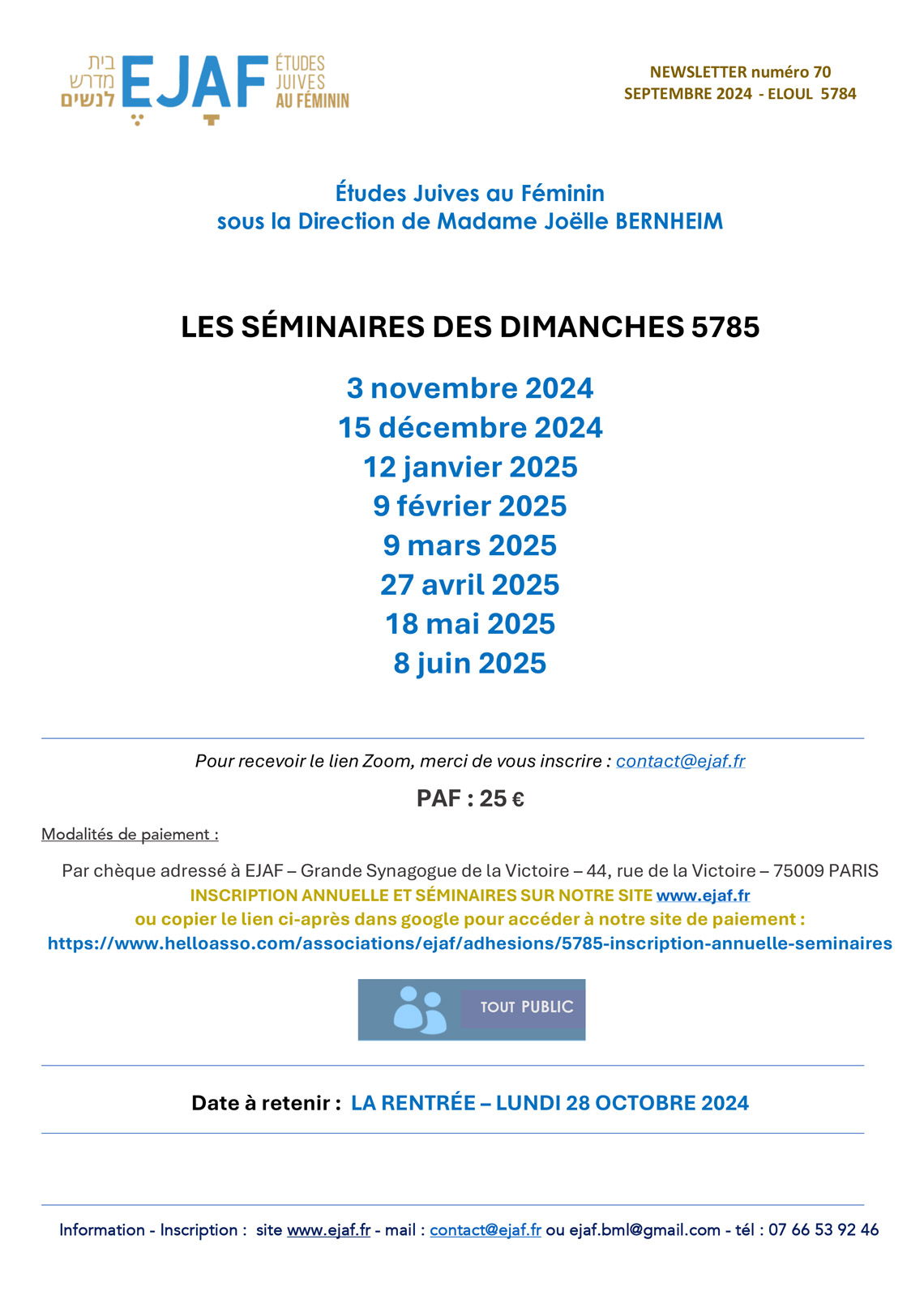 PROGRAMME ENSEIGNEMENTS 2024-2025