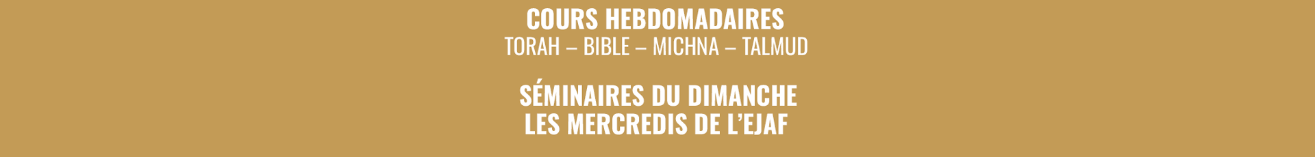 REPRISE DES ENSEIGNEMENTS A L'EJAF